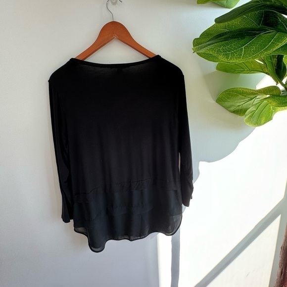 Michael Kors 3/4 Sleeve Top Size L - Picture 2 of 4